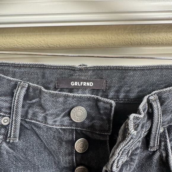 GRLFRND Karolina Black Button Fly Jeans Size 25 - Picture 3 of 8